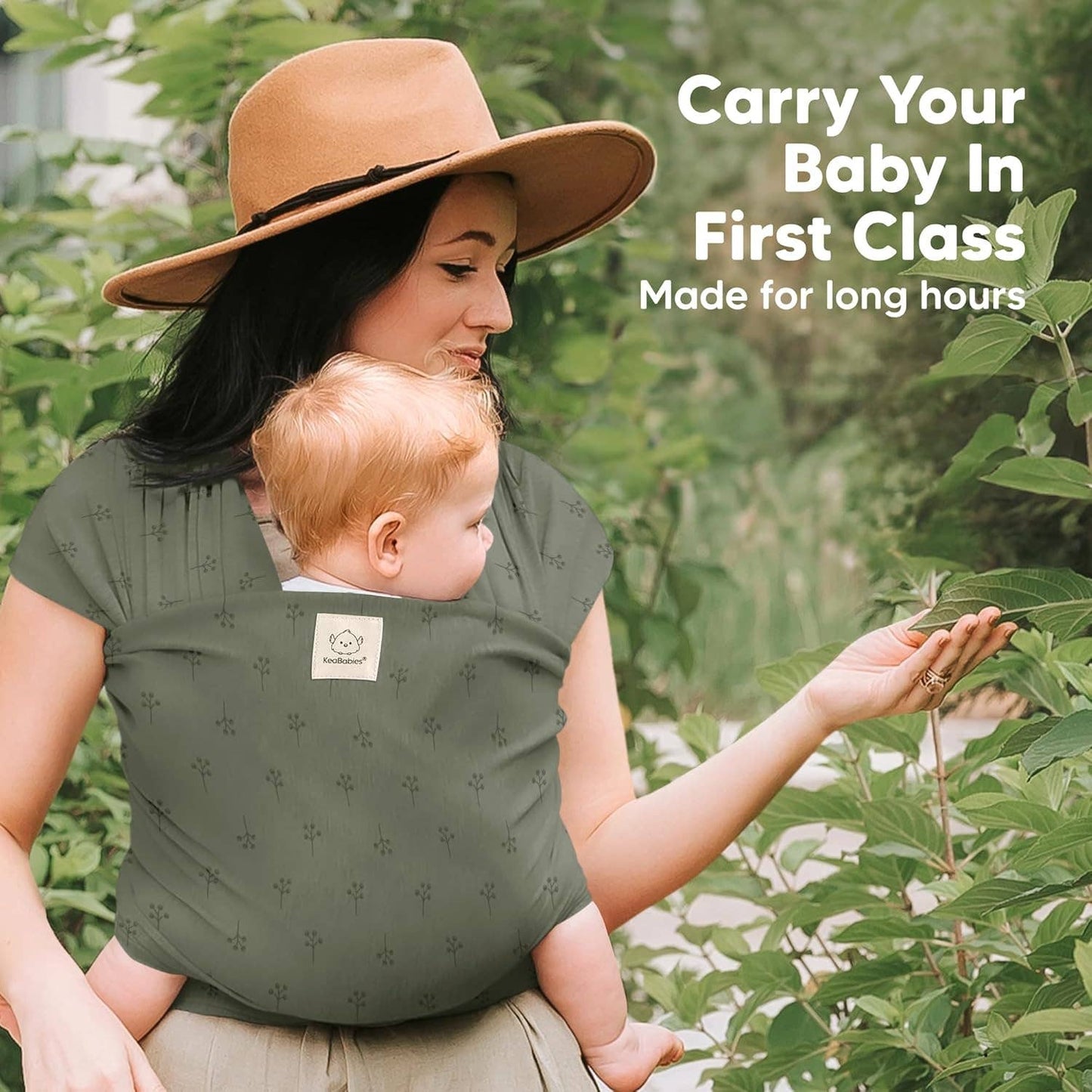 KeaBabies Original Baby Wrap Carrier: Olive