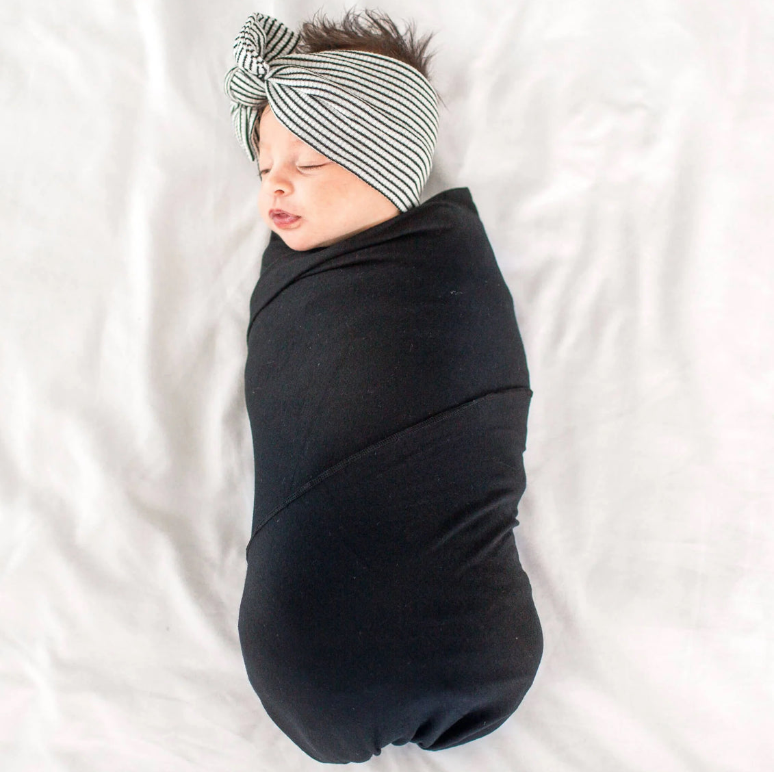 Black Basics Swaddle Blanket