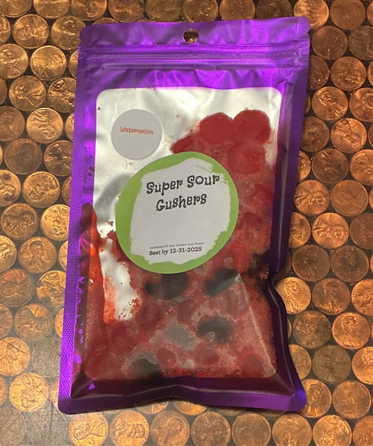 Powder Coated Super Sour Gushers- Watermelon