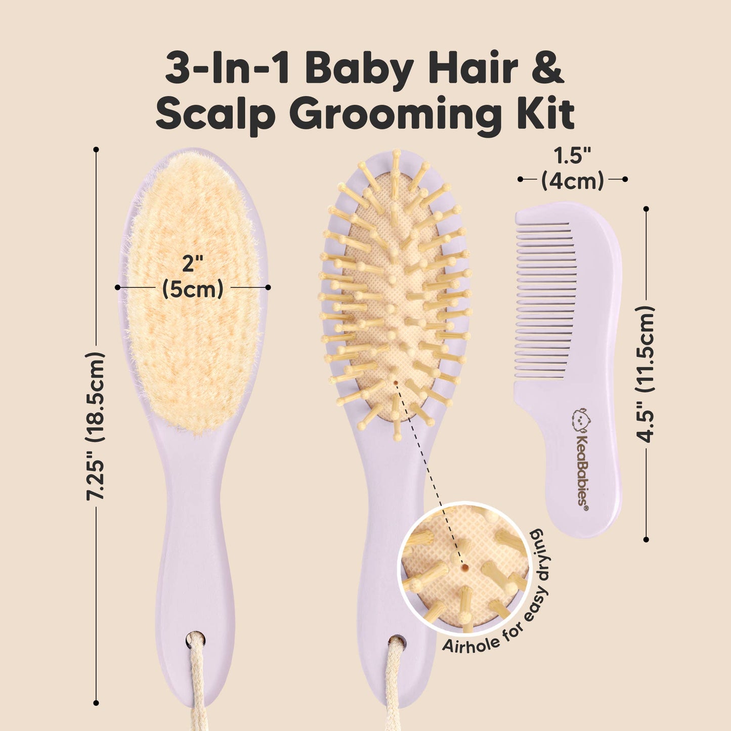 Baby Hair Brush and Comb Set