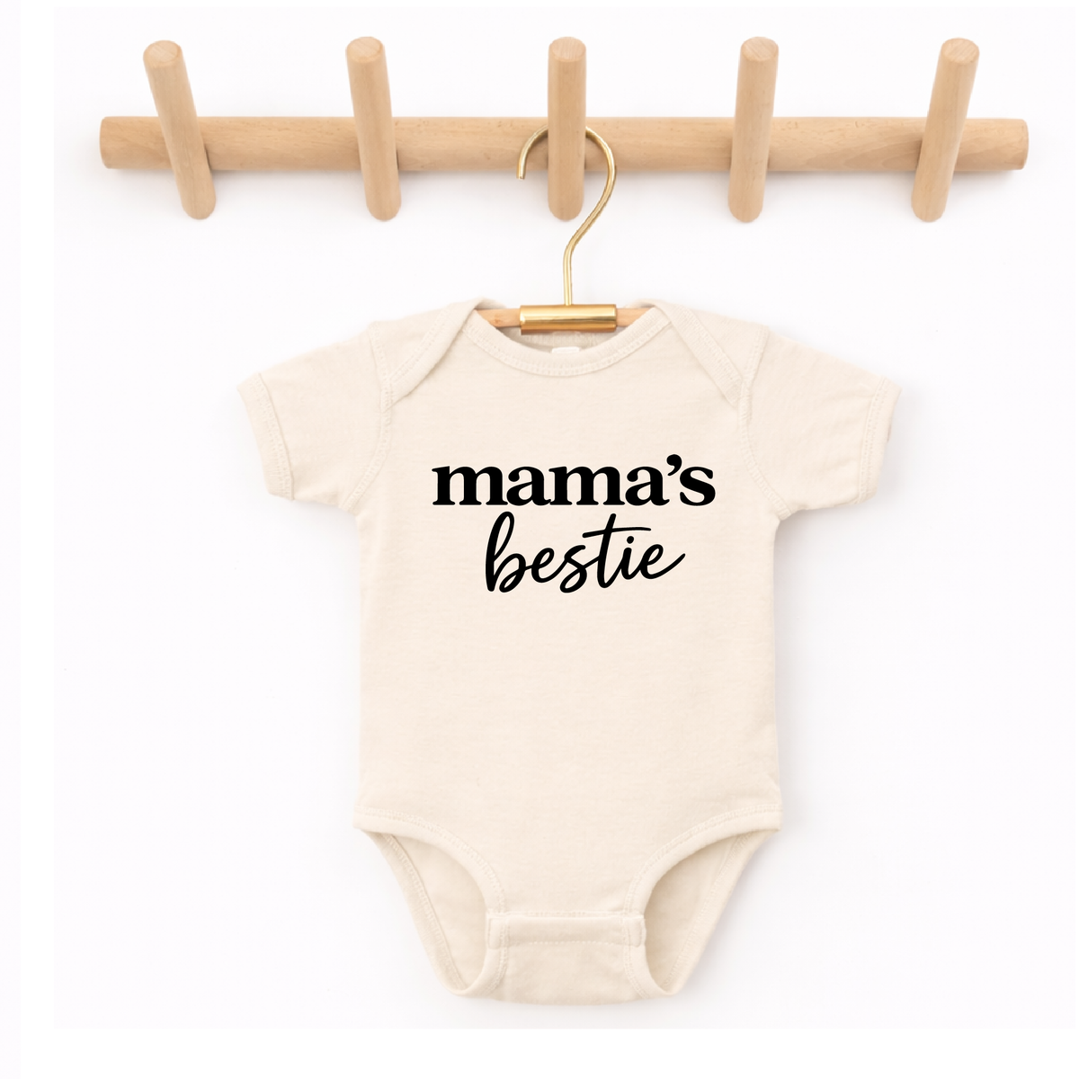 Mama's Bestie Baby's First Mothers Day Onesie