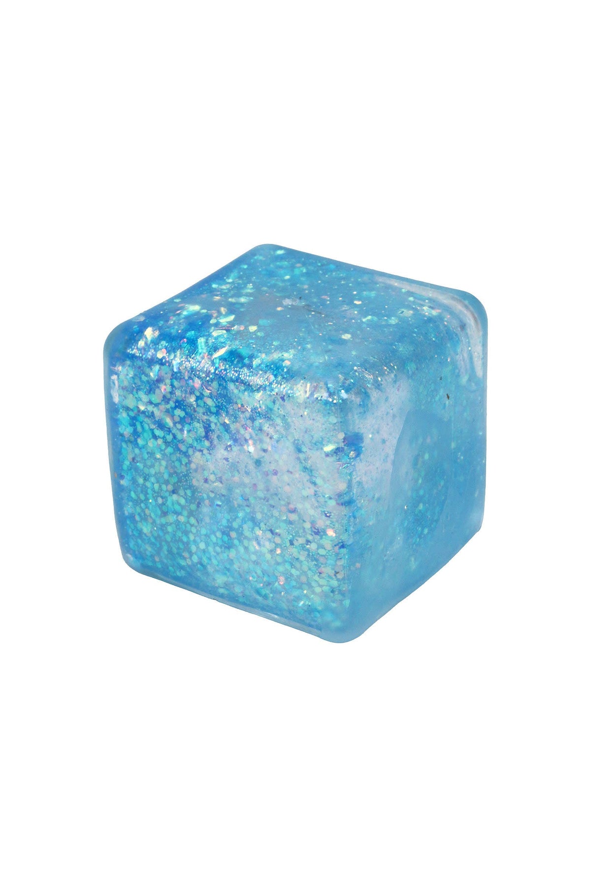 Iridescent Glitter Cube Maltose Putty Filled Squishy
