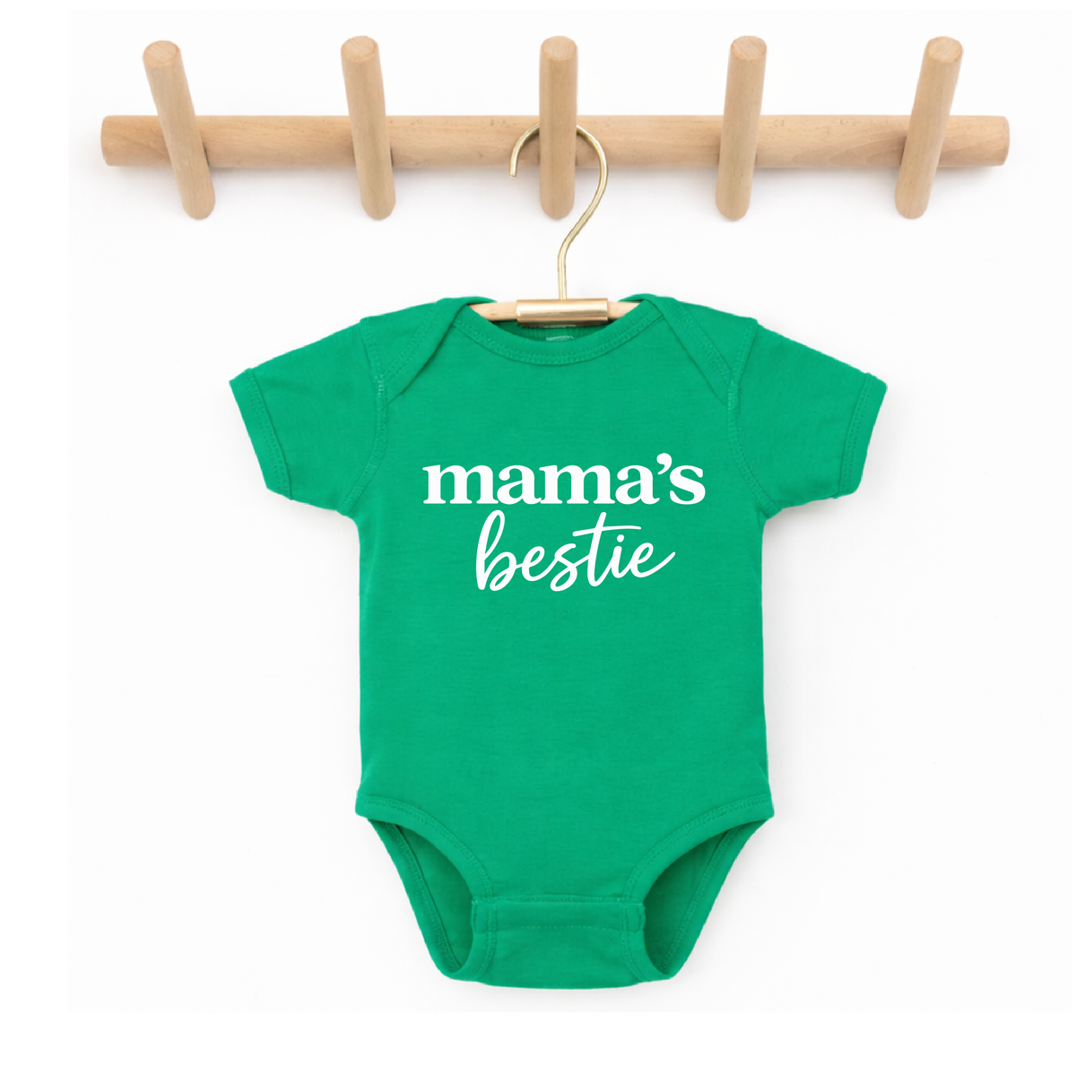 Mama's Bestie Baby's First Mothers Day Onesie