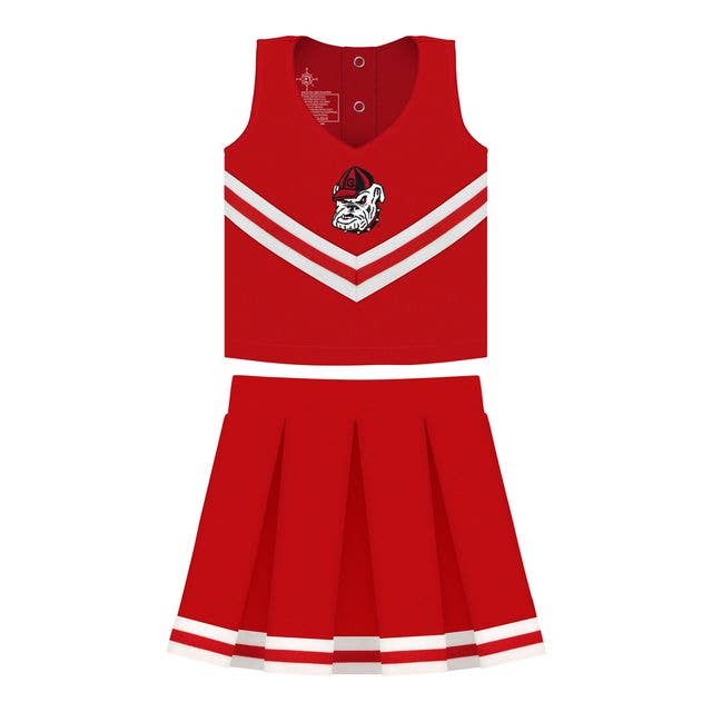 Georgia Bulldogs 3-Piece Girls Cheer Dress: Black