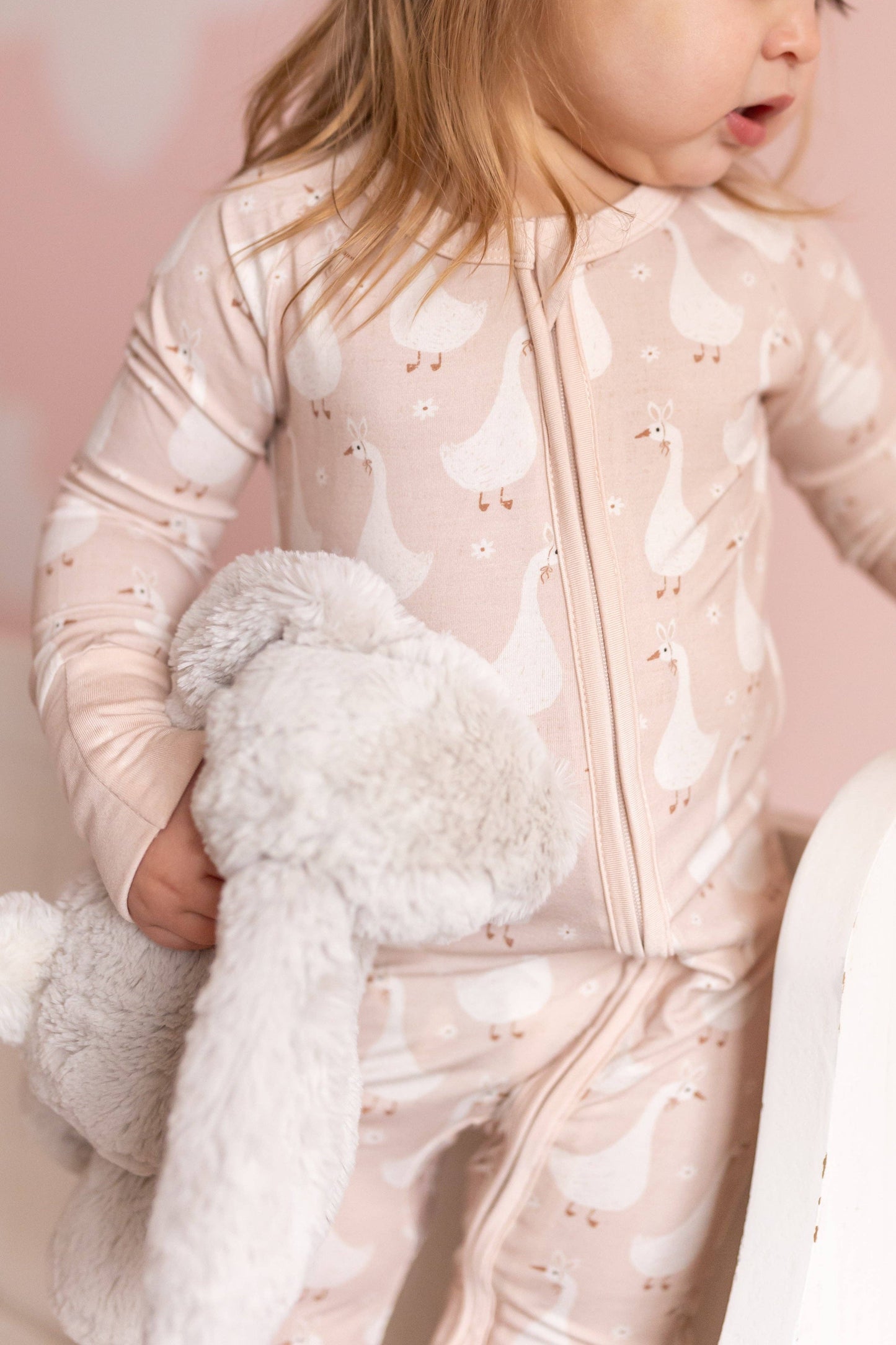 Silly Goose on the Loose Bamboo Zippy Romper: