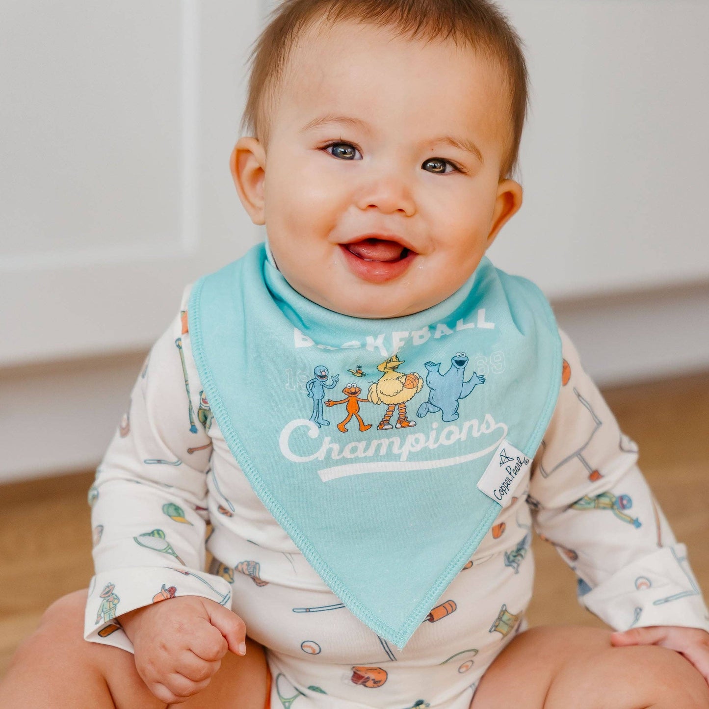 Baby Bandana Bibs - Sesame Street Varsity Friends (4-pack)