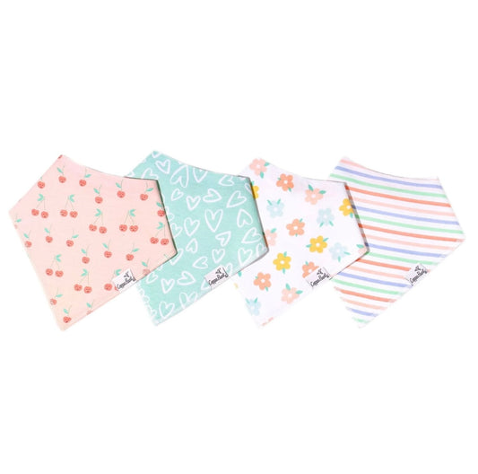 Cheery Bandana Bib Set (4-pack)