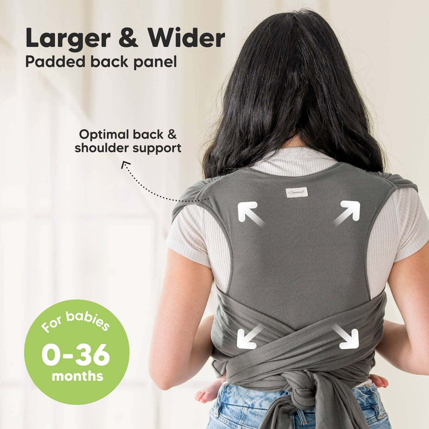 KeaBabies D-Lite Wrap Carrier: Graphite