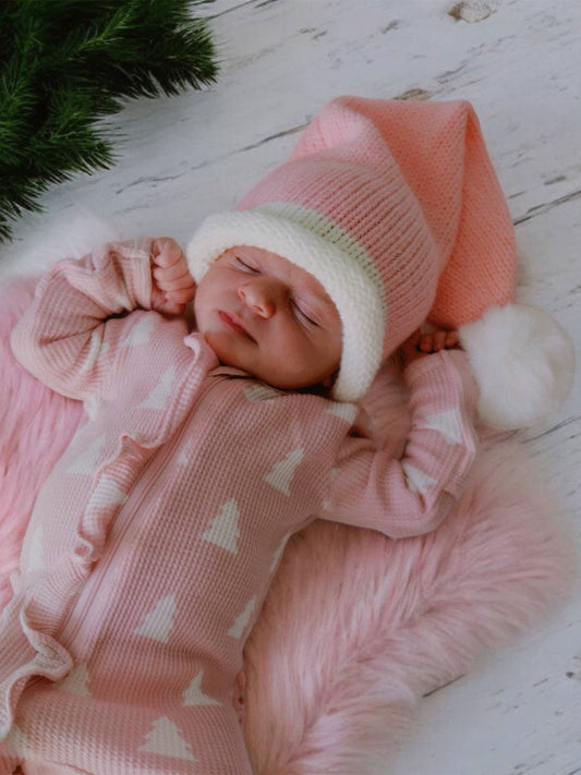 Santa Knit Hat,Pink