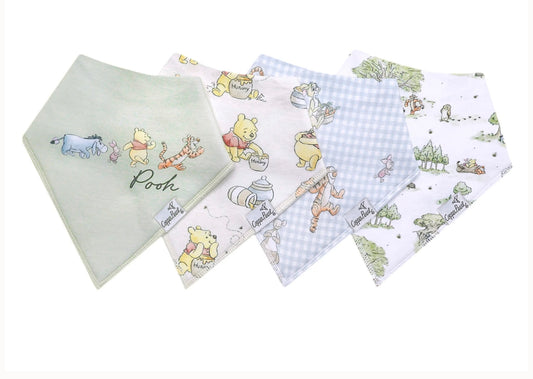 Hundred Acre Wood Bandana Bib Set (4-pack)