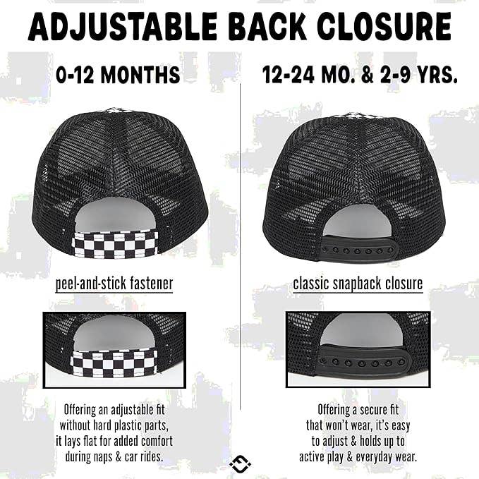 Checker & Leather Trucker Hat