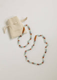 Baltic Sea Amber + Natural Gemstone 12” Baby Necklace