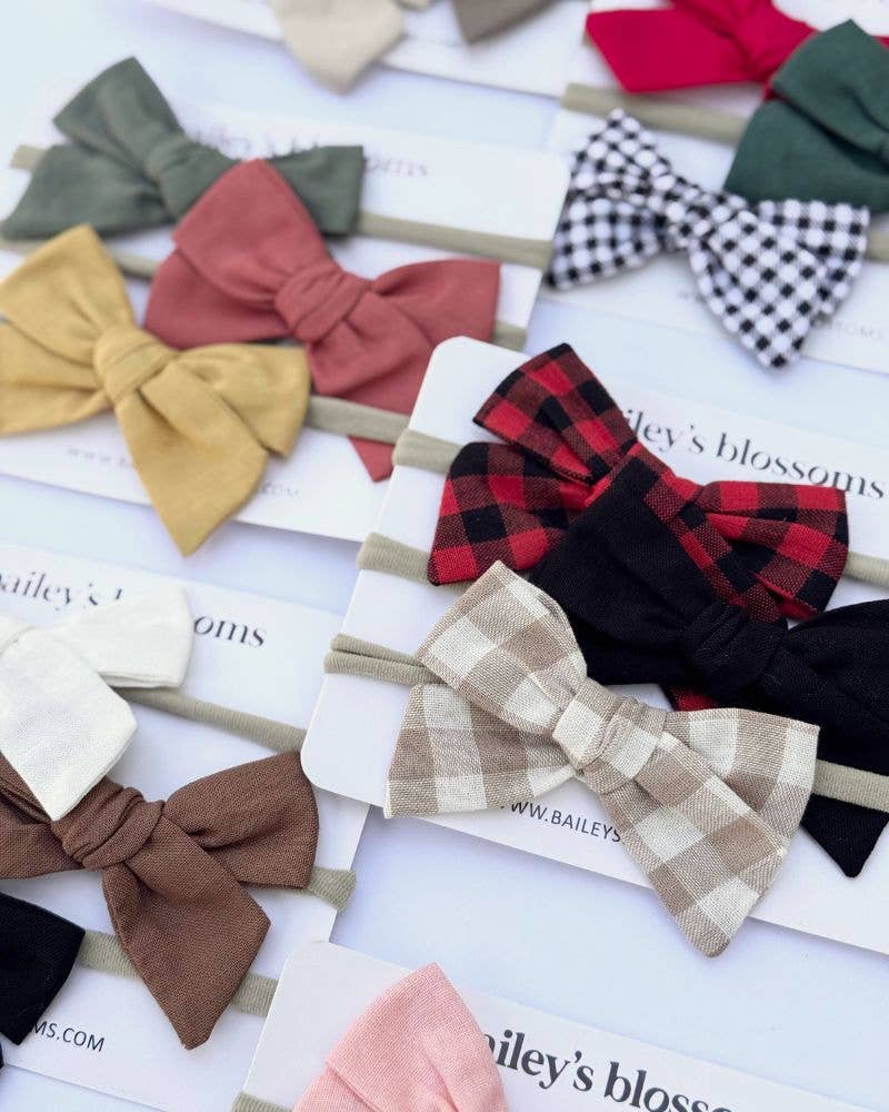 3-piece Linen Cotton Nylon Headband Set Fall Festival