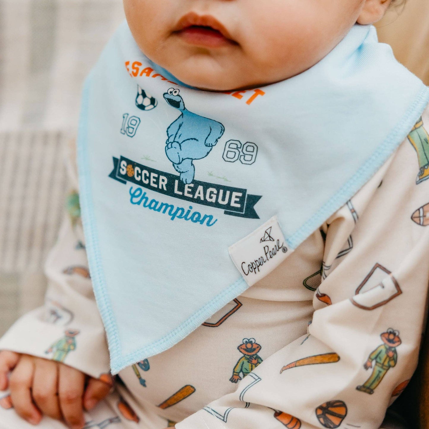 Baby Bandana Bibs - Sesame Street Varsity Friends (4-pack)