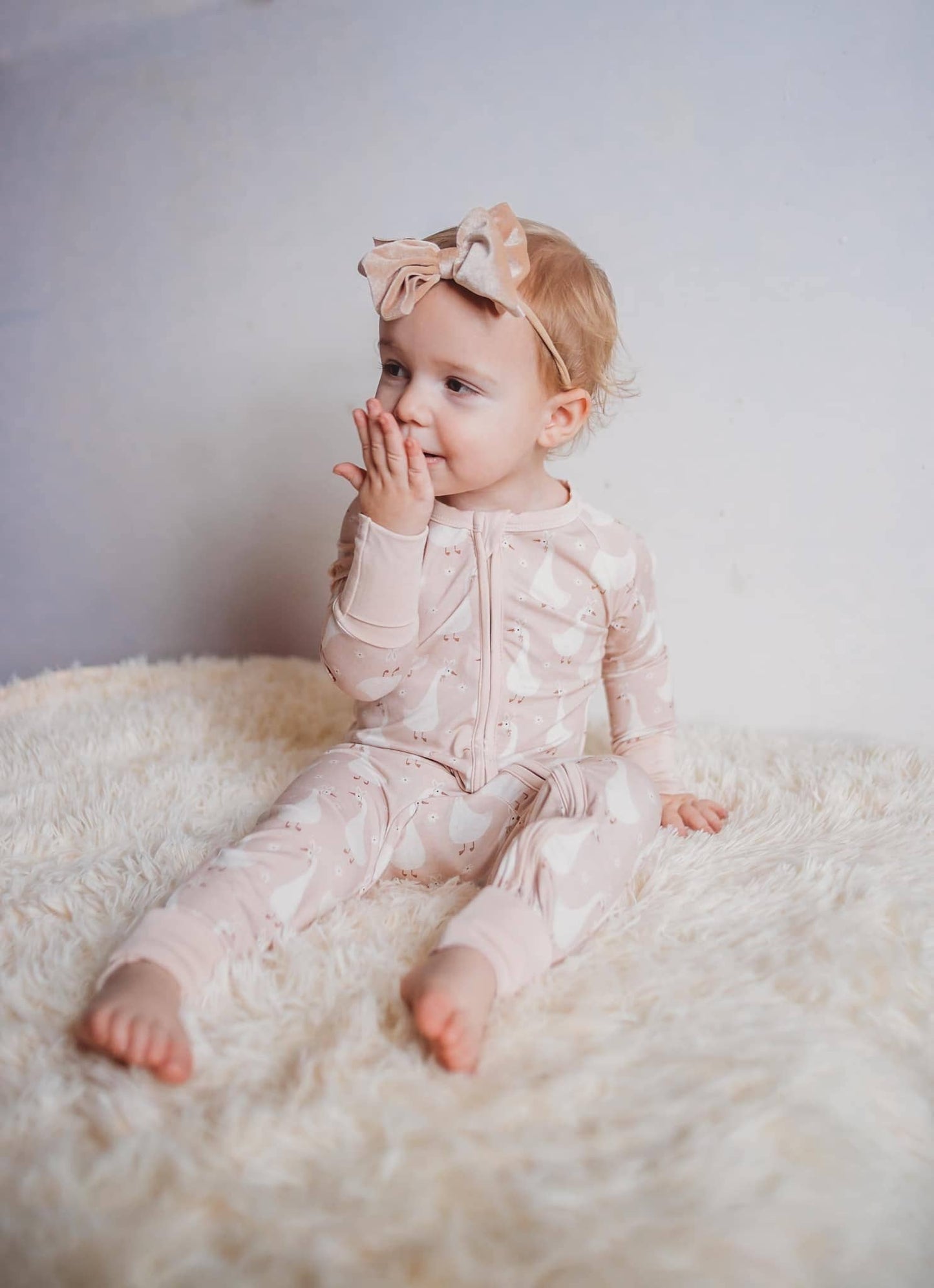 Silly Goose on the Loose Bamboo Zippy Romper: