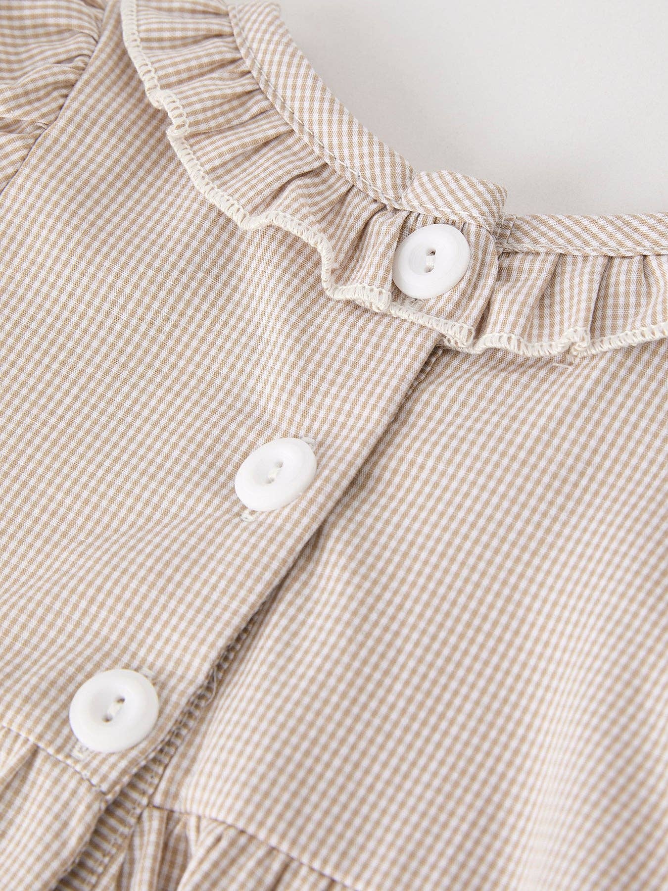 Pumpkin Embroidery Smock Plaid Baby Girl Romper