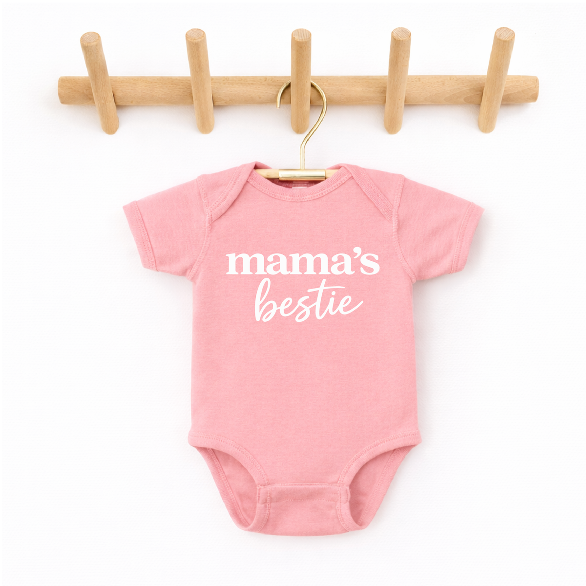 Mama's Bestie Baby's First Mothers Day Onesie