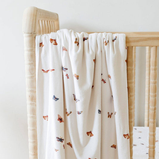 Saranoni - MINKY STRETCH LUXE SWADDLE/BLANKET: Butterfly