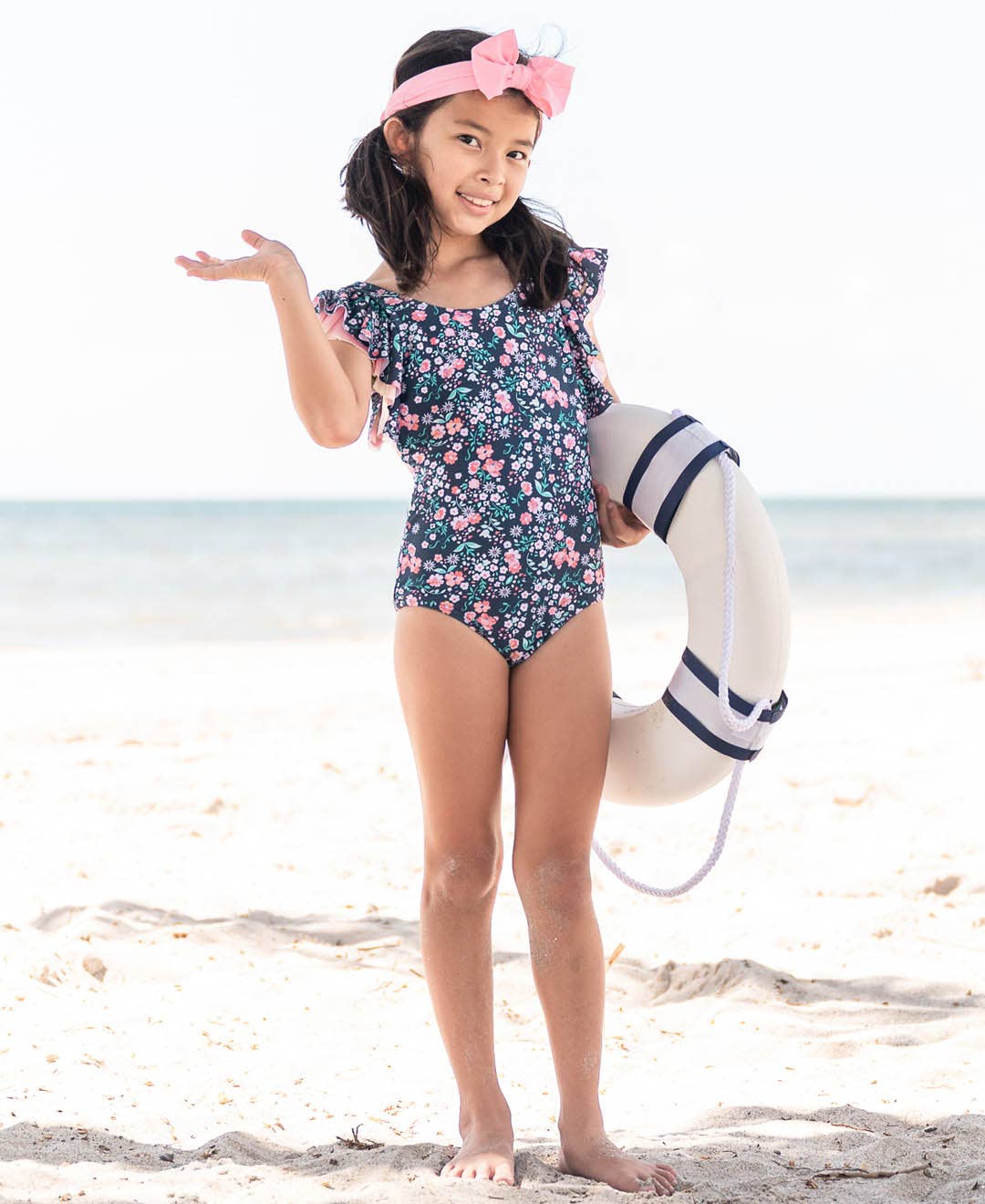 Moonlit Meadow Butterfly Sleeve One Piece Swimsuit