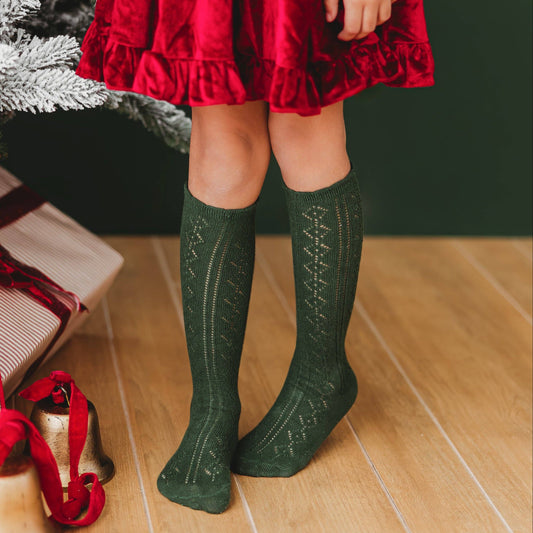 Scalloped Fancy Knee High Socks