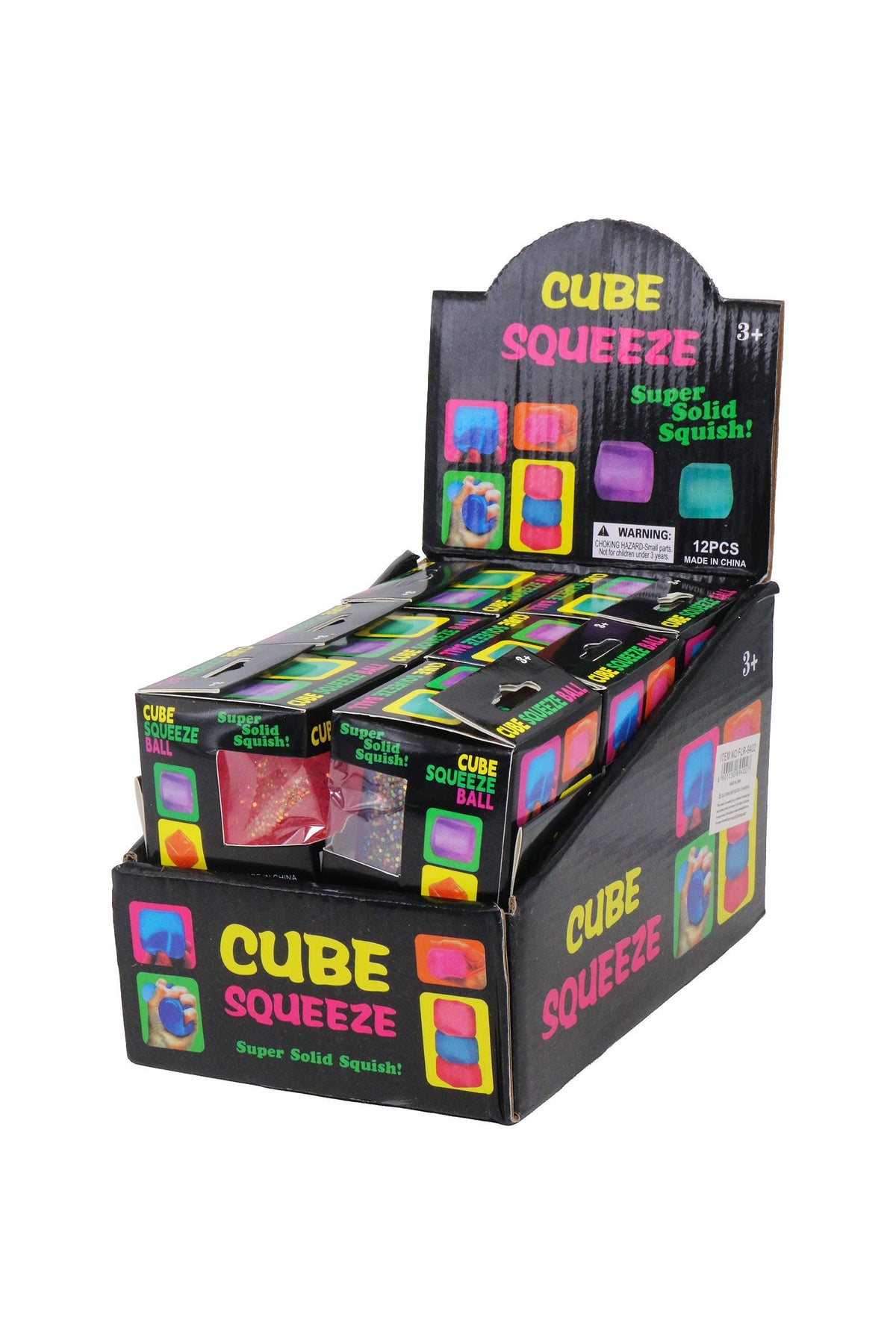 Iridescent Glitter Cube Maltose Putty Filled Squishy