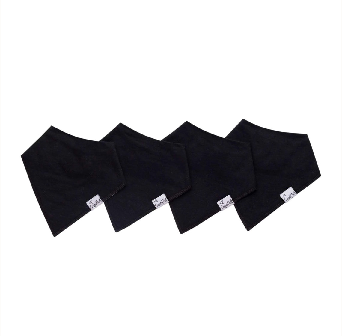 Black Basics Bandana Bib Set (4-pack)
