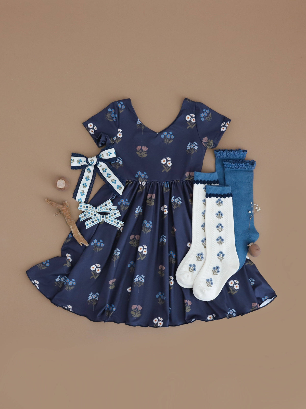 Posie Knee Socks - Bluejay: 0-6 MONTHS