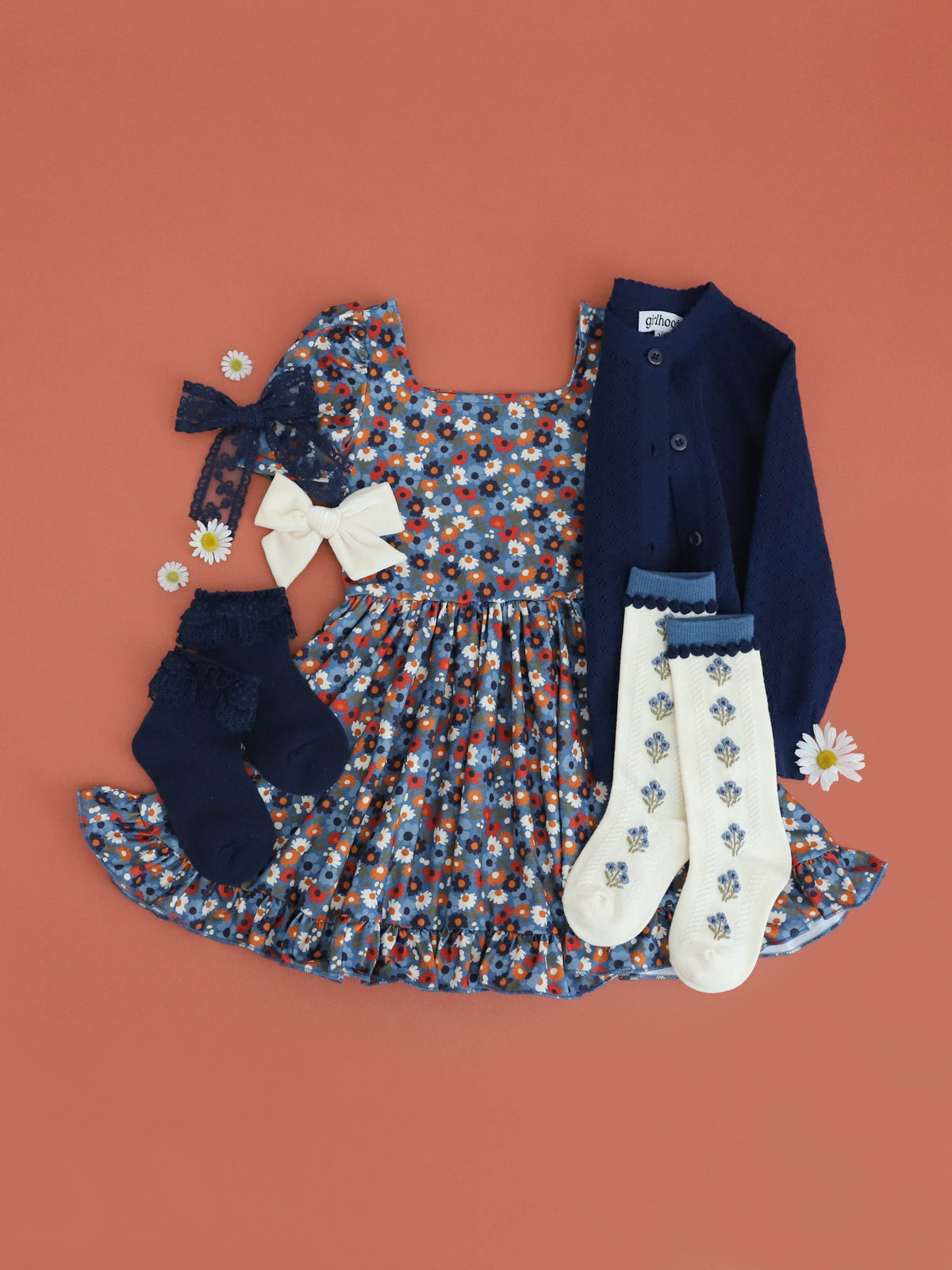 Posie Knee Socks - Bluejay: 6-18 MONTHS