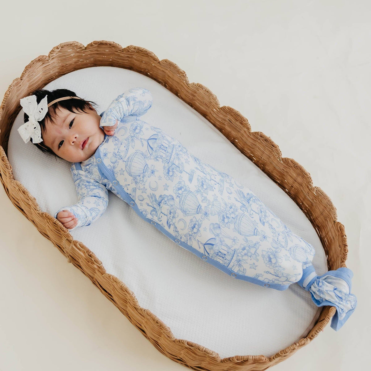 Copper Pearl - Bamboo Newborn Knotted Gown - Vintage Carnival