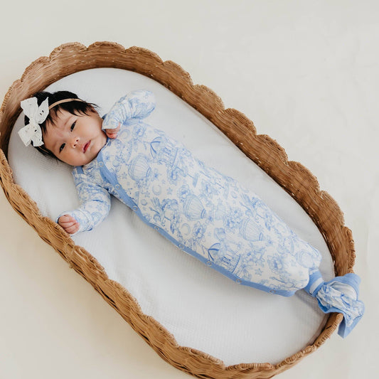 Bamboo Newborn Knotted Gown - Vintage Carnival