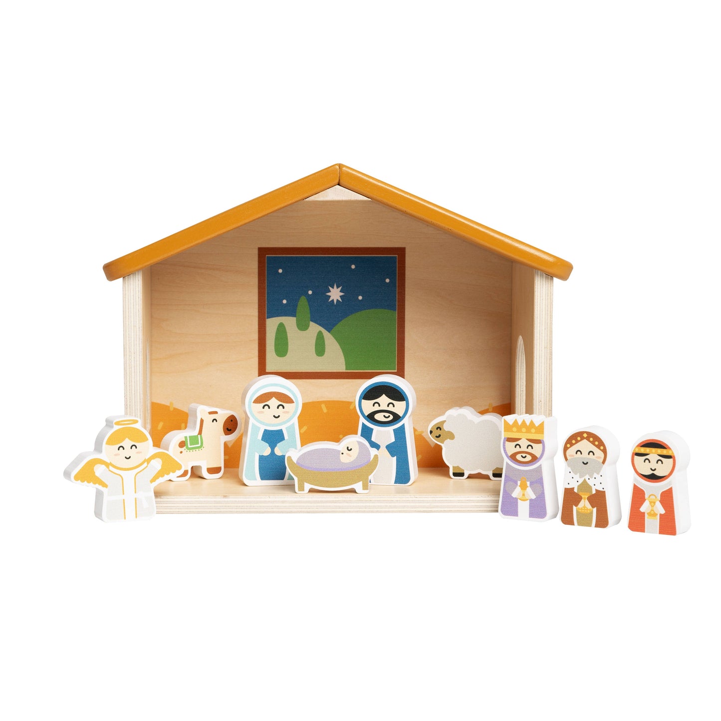 Nativity Play Set, 10 Piece Christmas Toy Set For Kids