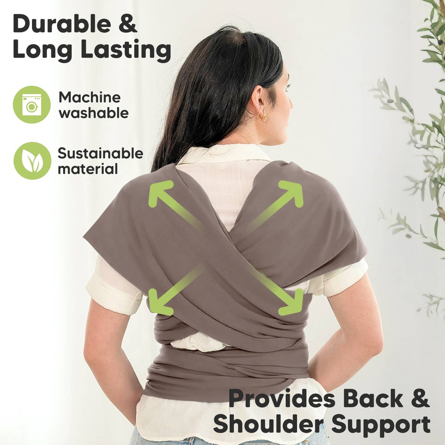 KeaBabies Original Baby Wrap Carrier: Copper Gray