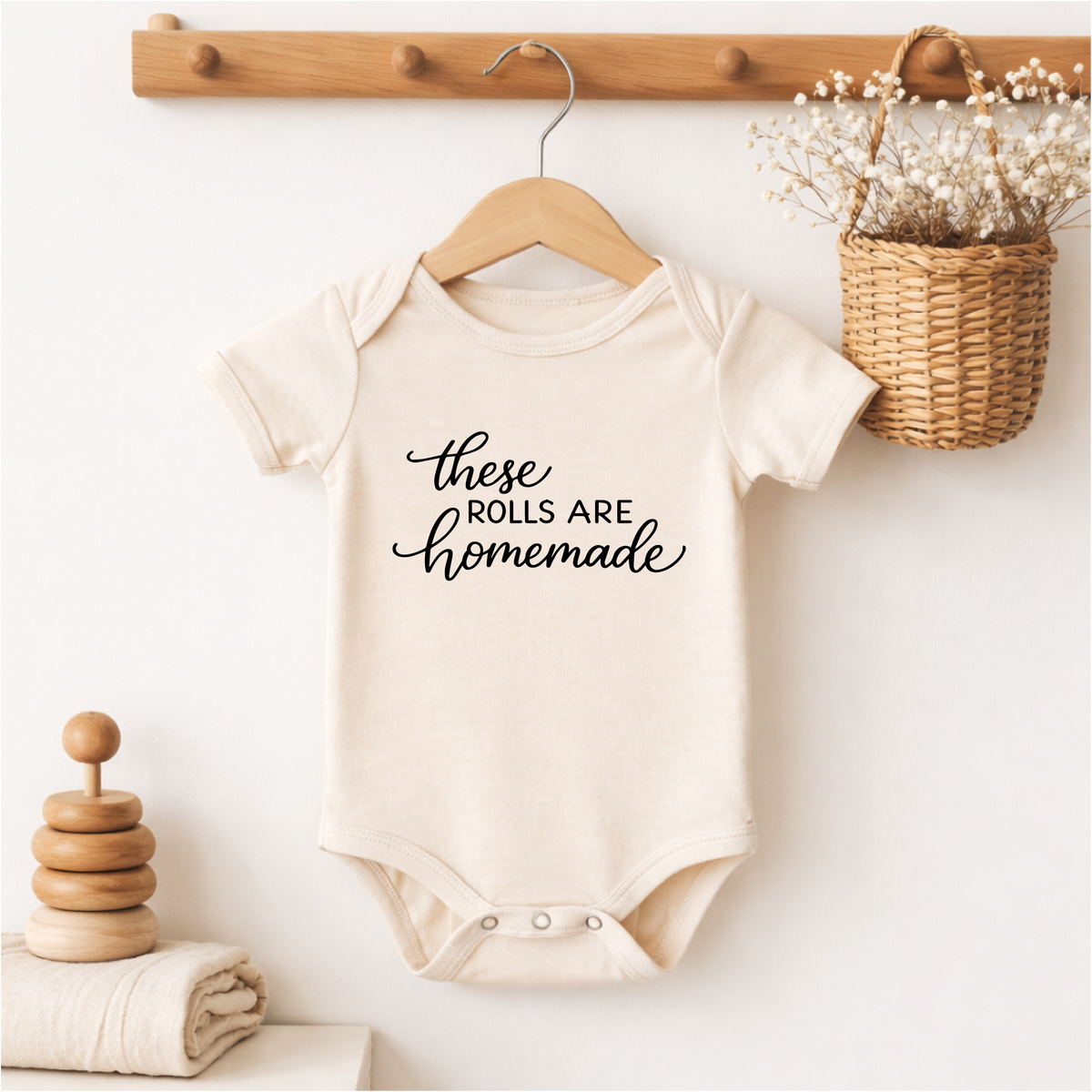 These Rolls are Homemade Baby Onesie