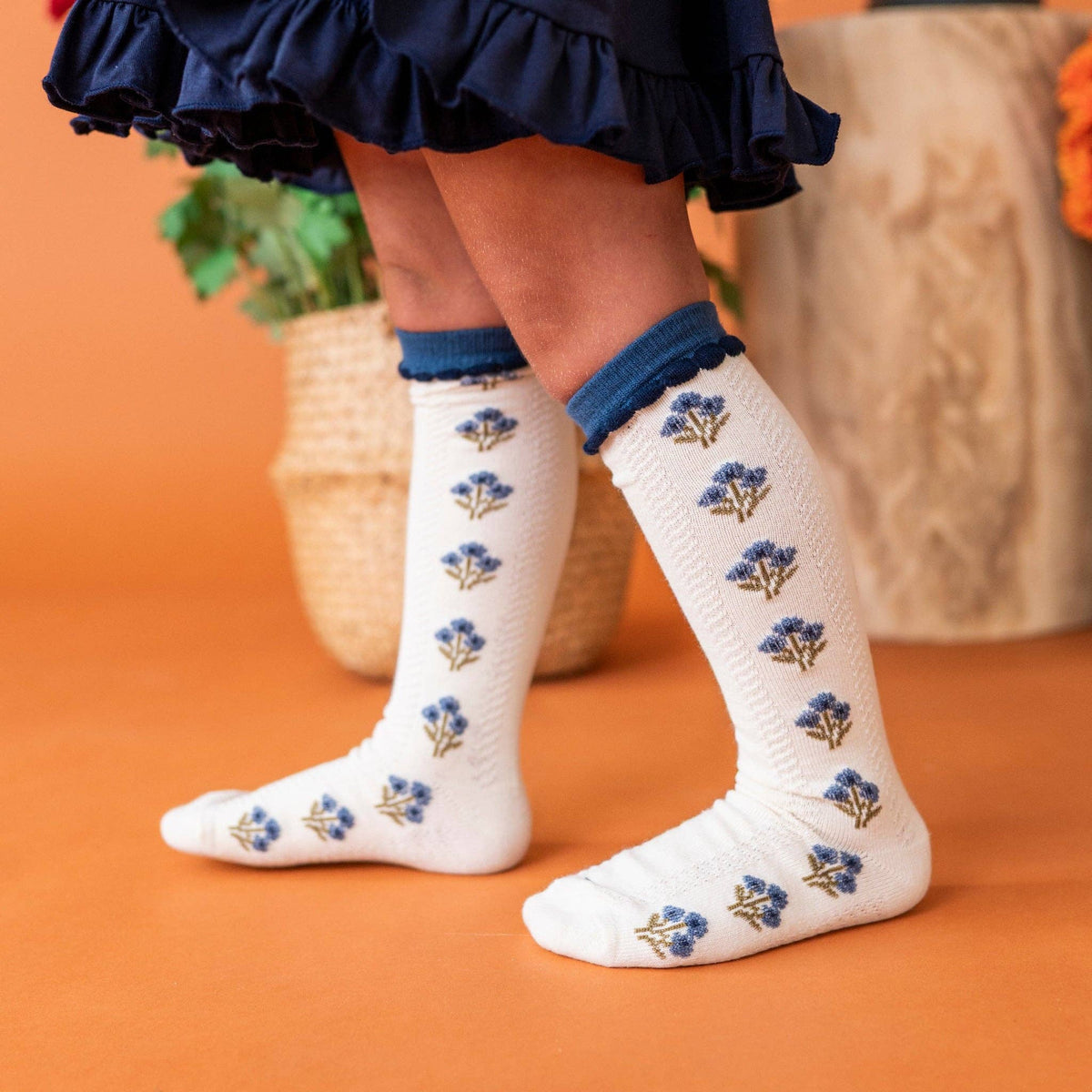 Posie Knee Socks - Bluejay: 1.5-3 YEARS