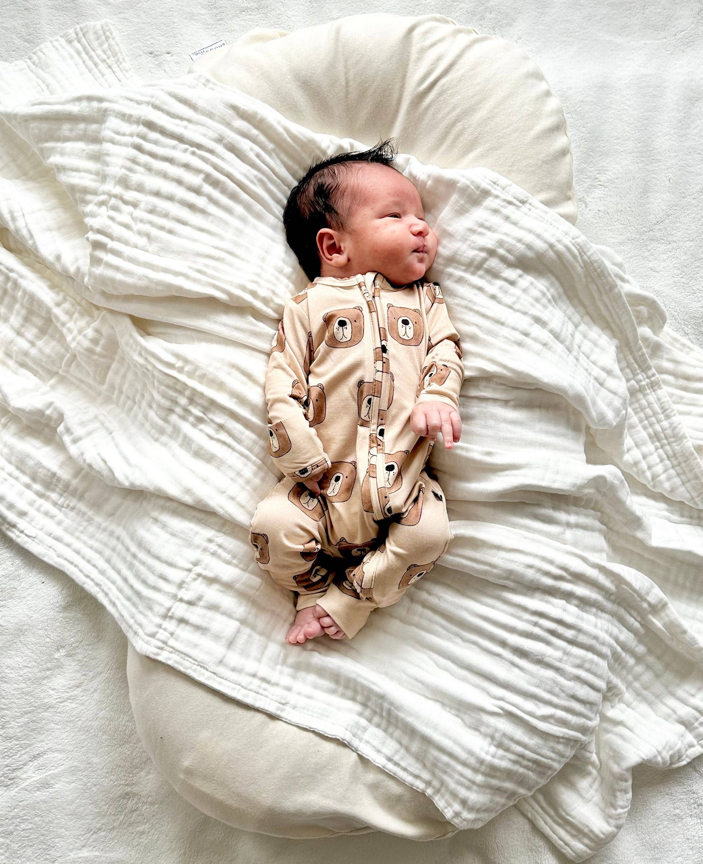 Zipper Romper - Brown Bear