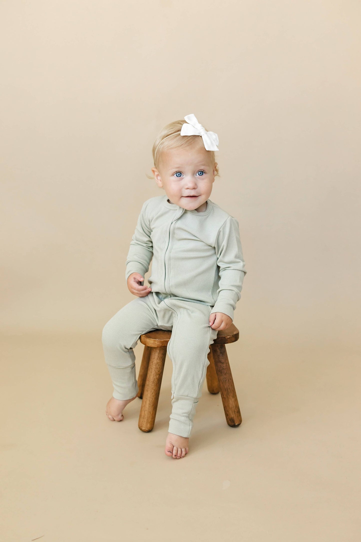 Ribbed Bamboo Zippy Romper - Huckleberry