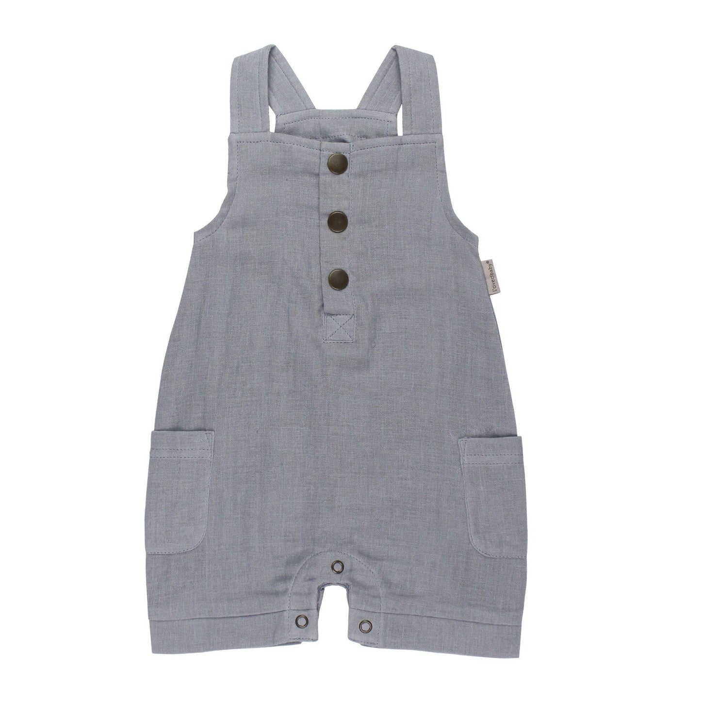 Blueberry | Organic Cuffed Muslin Overall