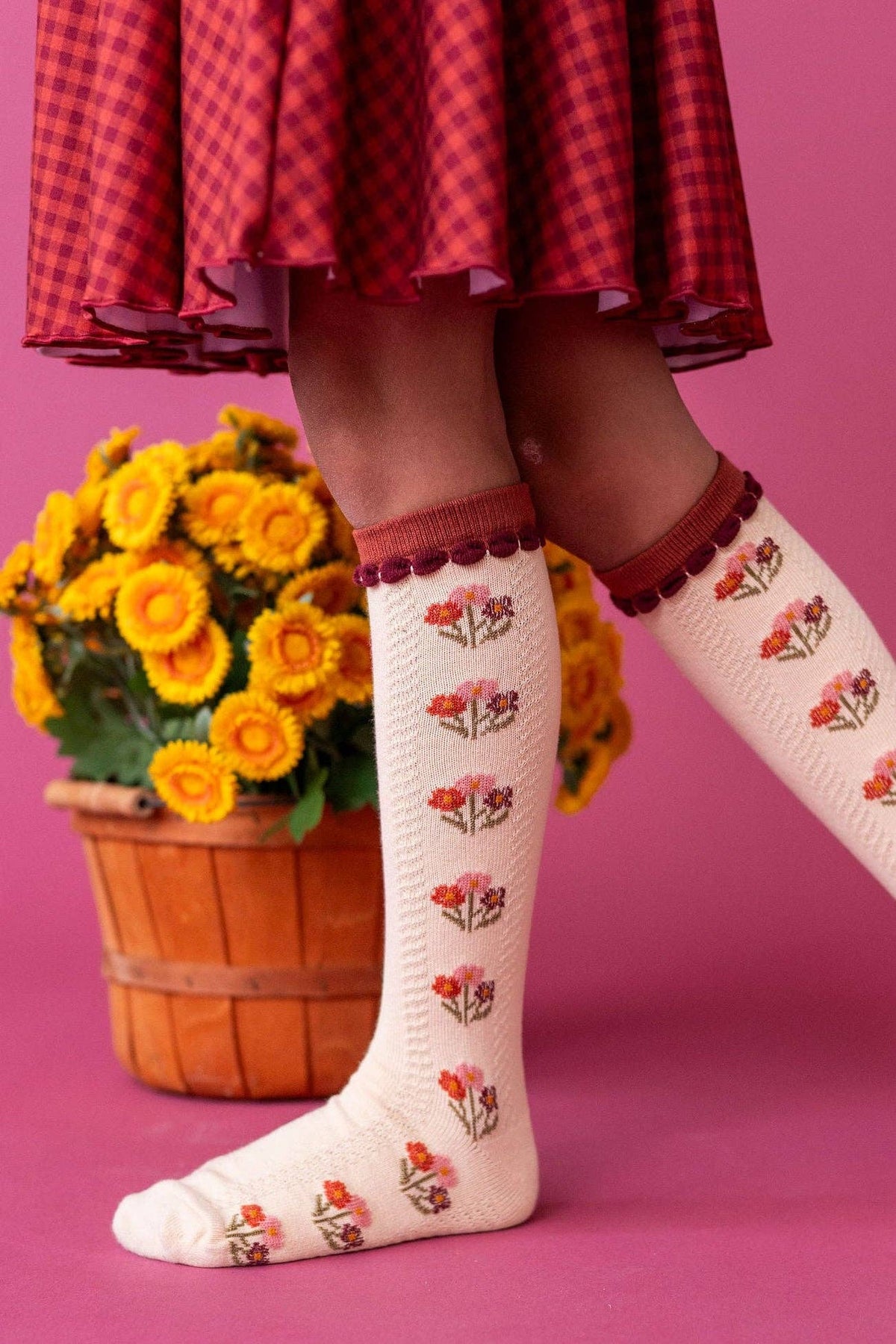 Posie Knee Socks - Rust: 6-18 MONTHS