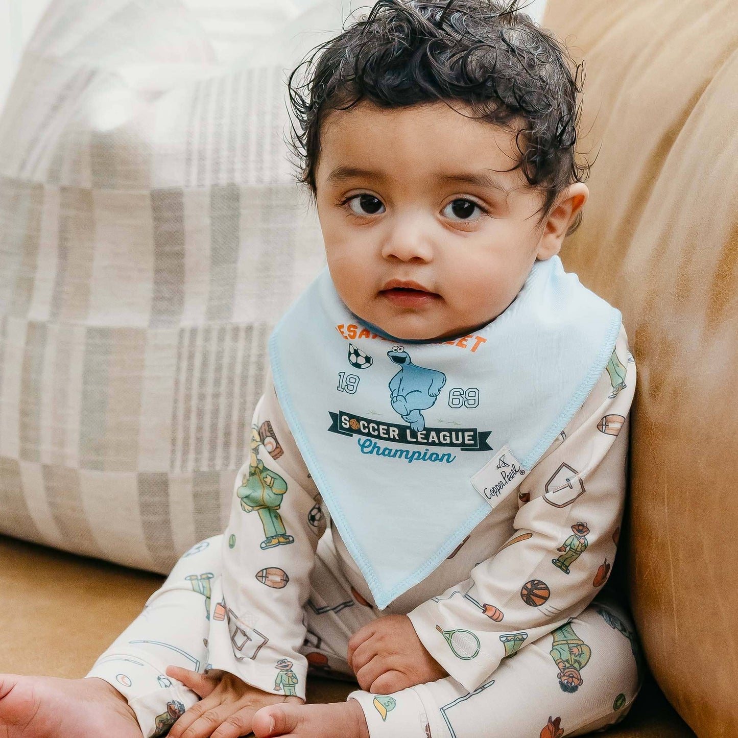 Baby Bandana Bibs - Sesame Street Varsity Friends (4-pack)