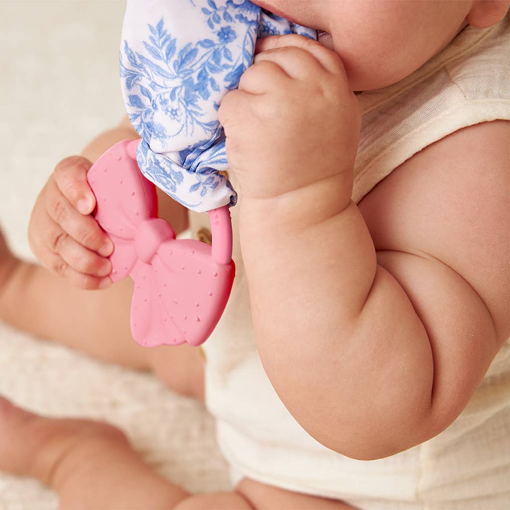 Crinkle Crew Pink Bow