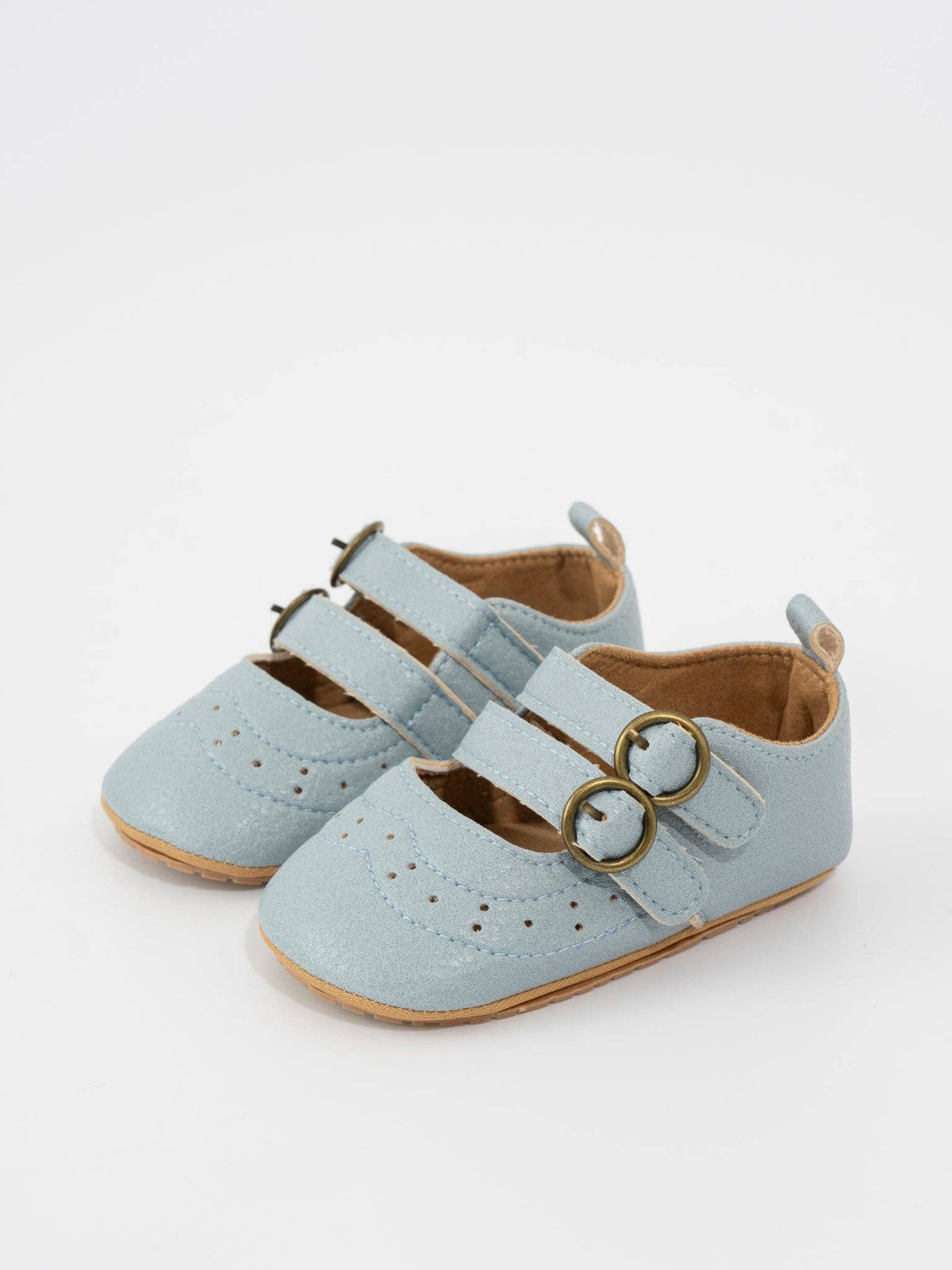 Double Buckle Mary Jane Baby Shoe Blue