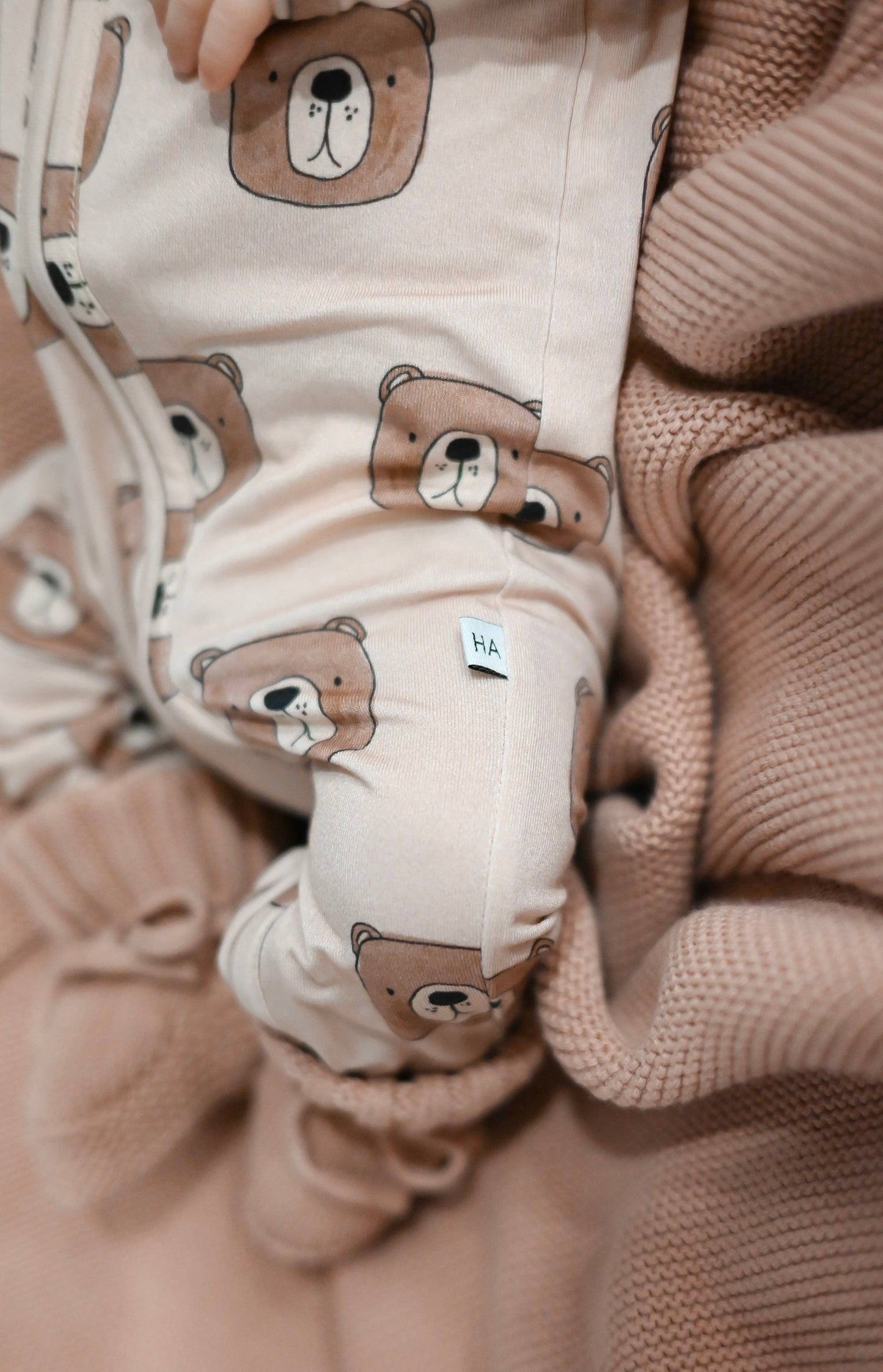 Zipper Romper - Brown Bear