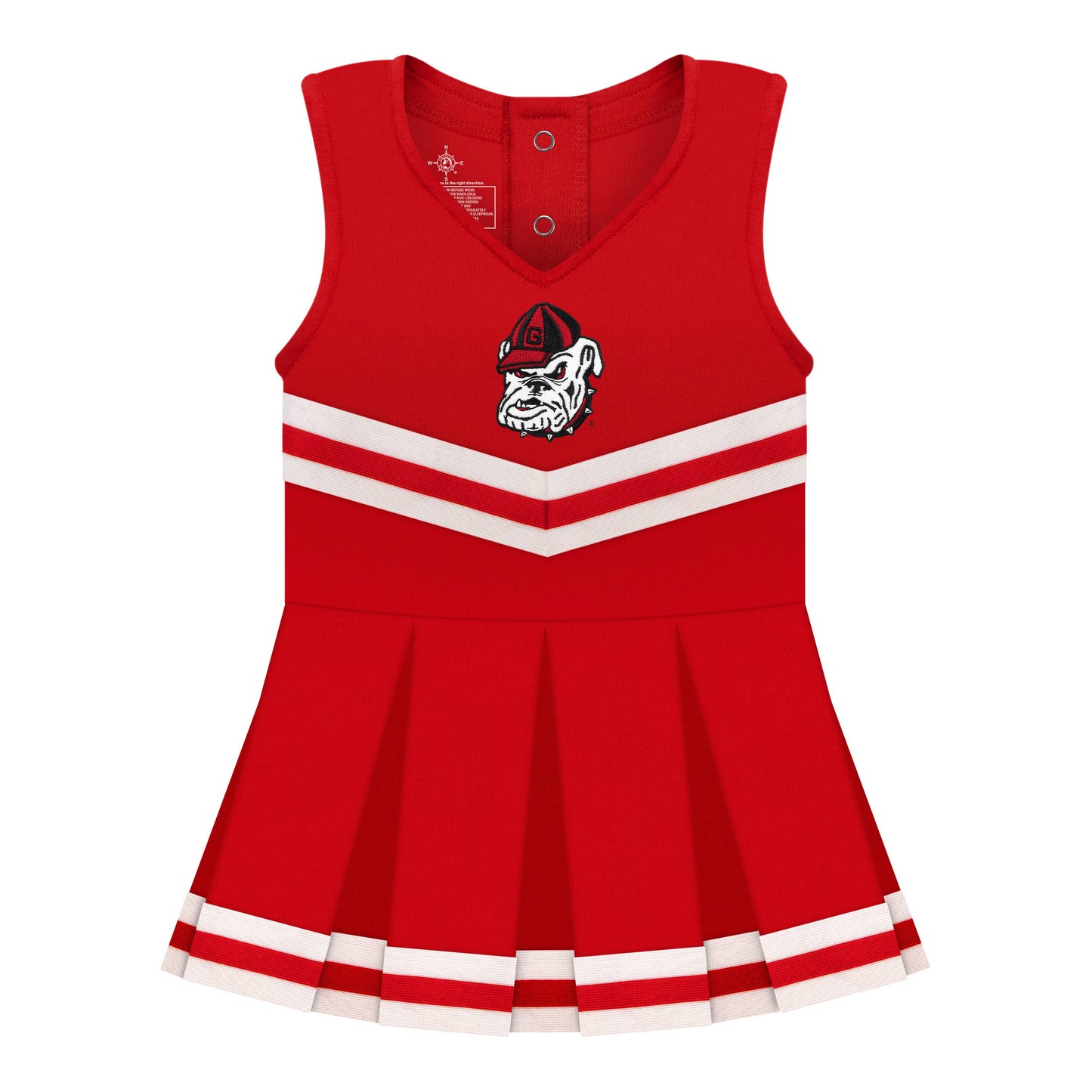 Georgia Bulldogs Cheer Dress Bodysuit: black