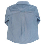 Blue Chambray Long Sleeve Button Down Shirt