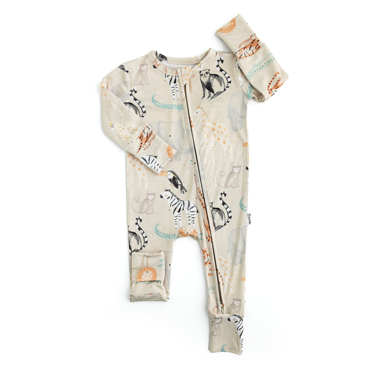 Bamboo Baby Pajama Sleepies Zip up: Arlo