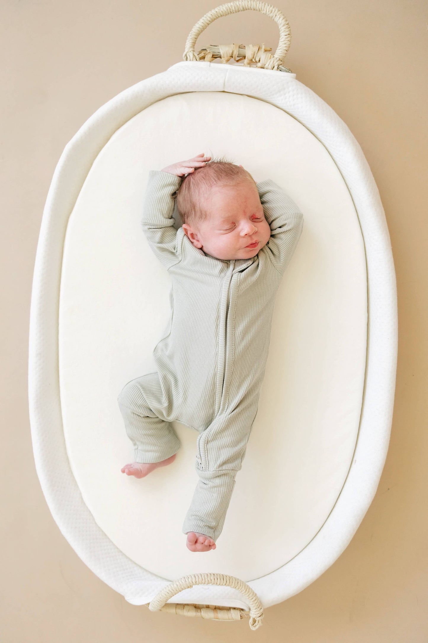 Ribbed Bamboo Zippy Romper - Huckleberry