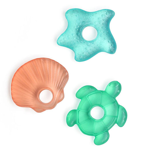 Itzy Cutie Coolers Water Filled Teethers (3-pack): Seaside