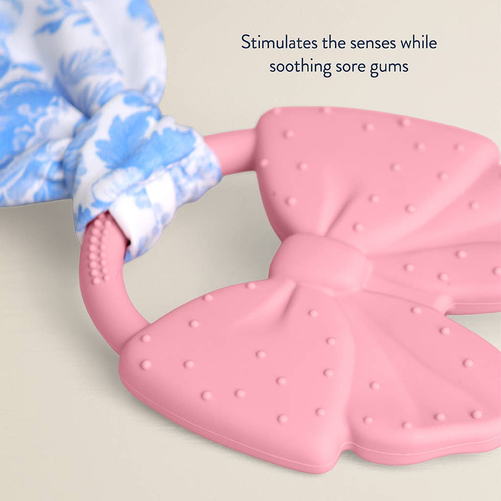 Crinkle Crew Pink Bow