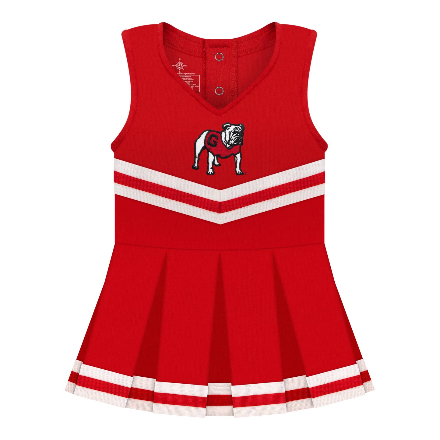 Georgia Bulldogs Cheer Dress Bodysuit: black