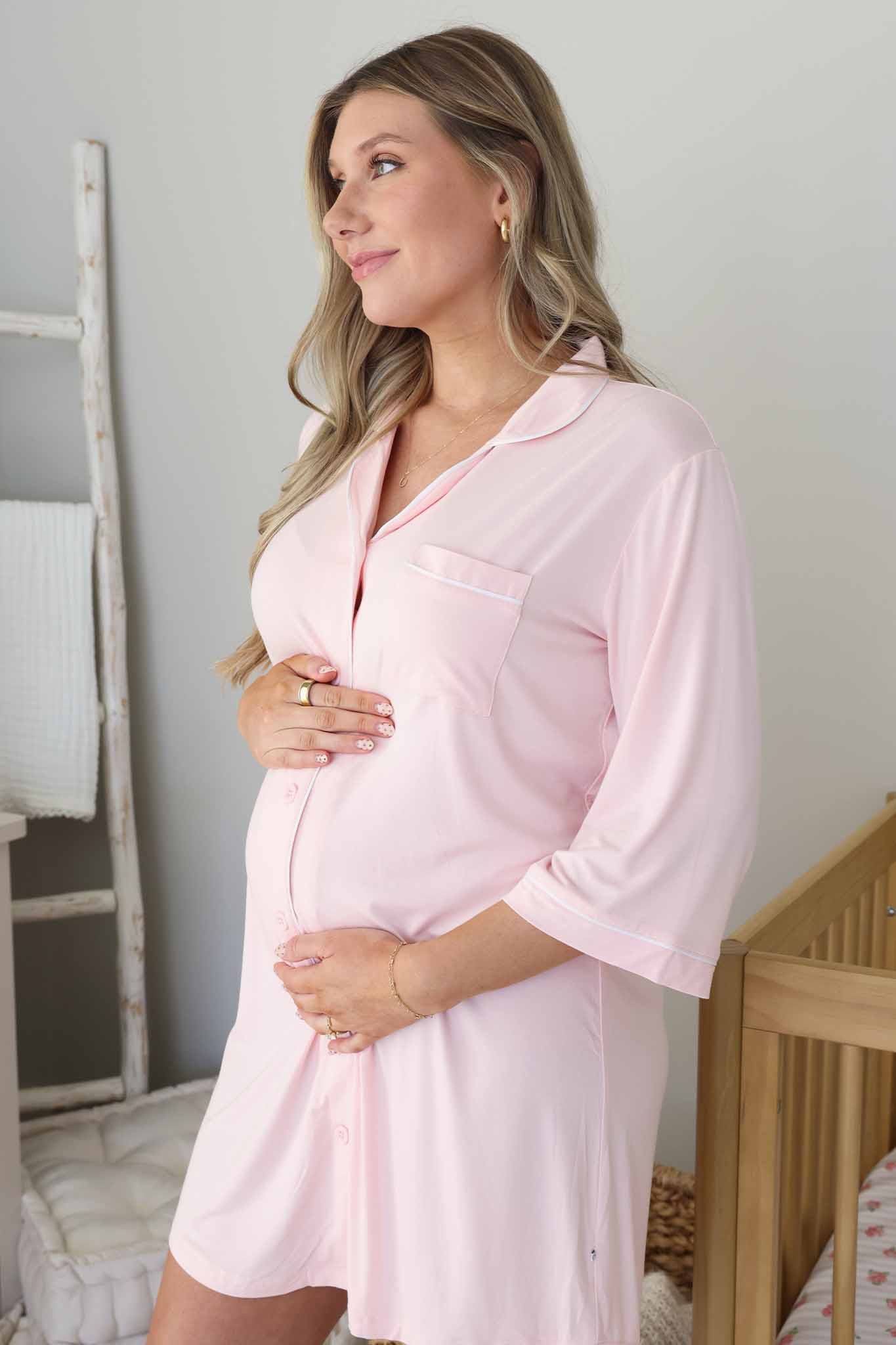 Labor & Delivery Nightgown | Baby Pink